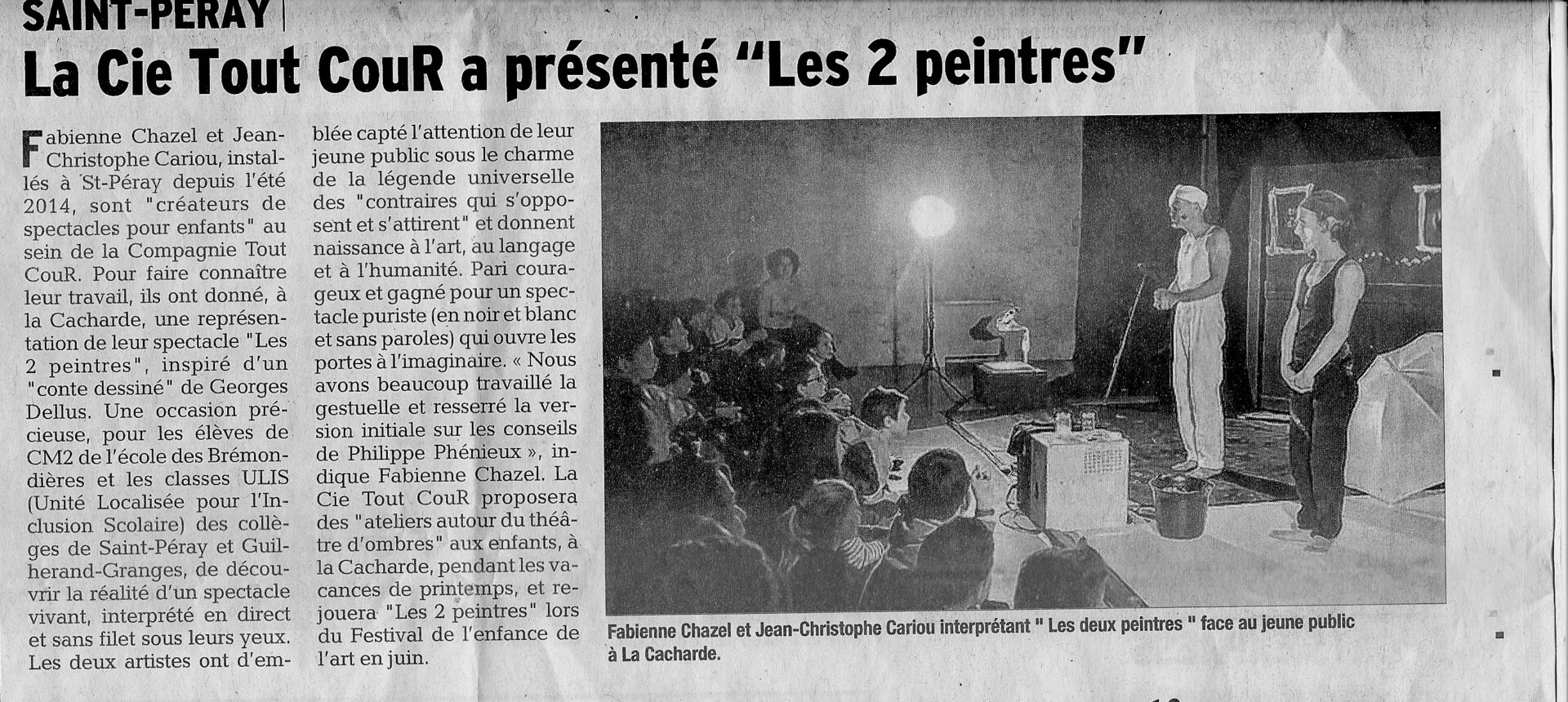 article du dauphine libéré sur les 2 peintres